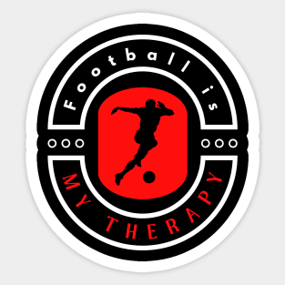 Football is my therapy funny motivational design Sticker